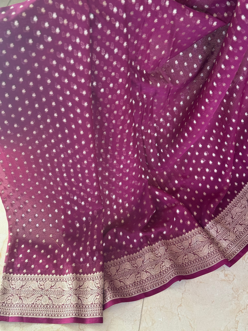 Pure khaddi Georgette Benaresi