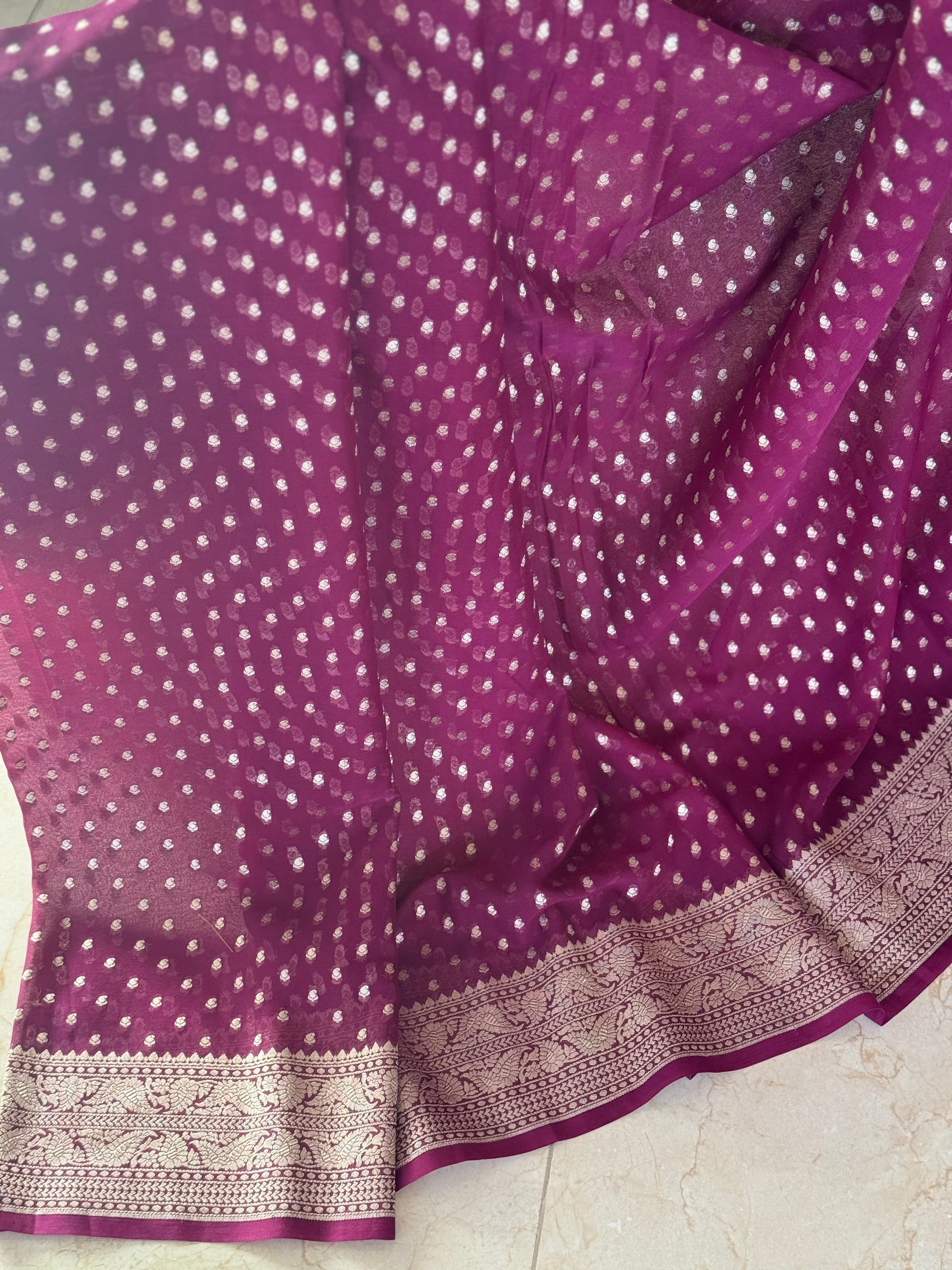 Pure khaddi Georgette Benaresi