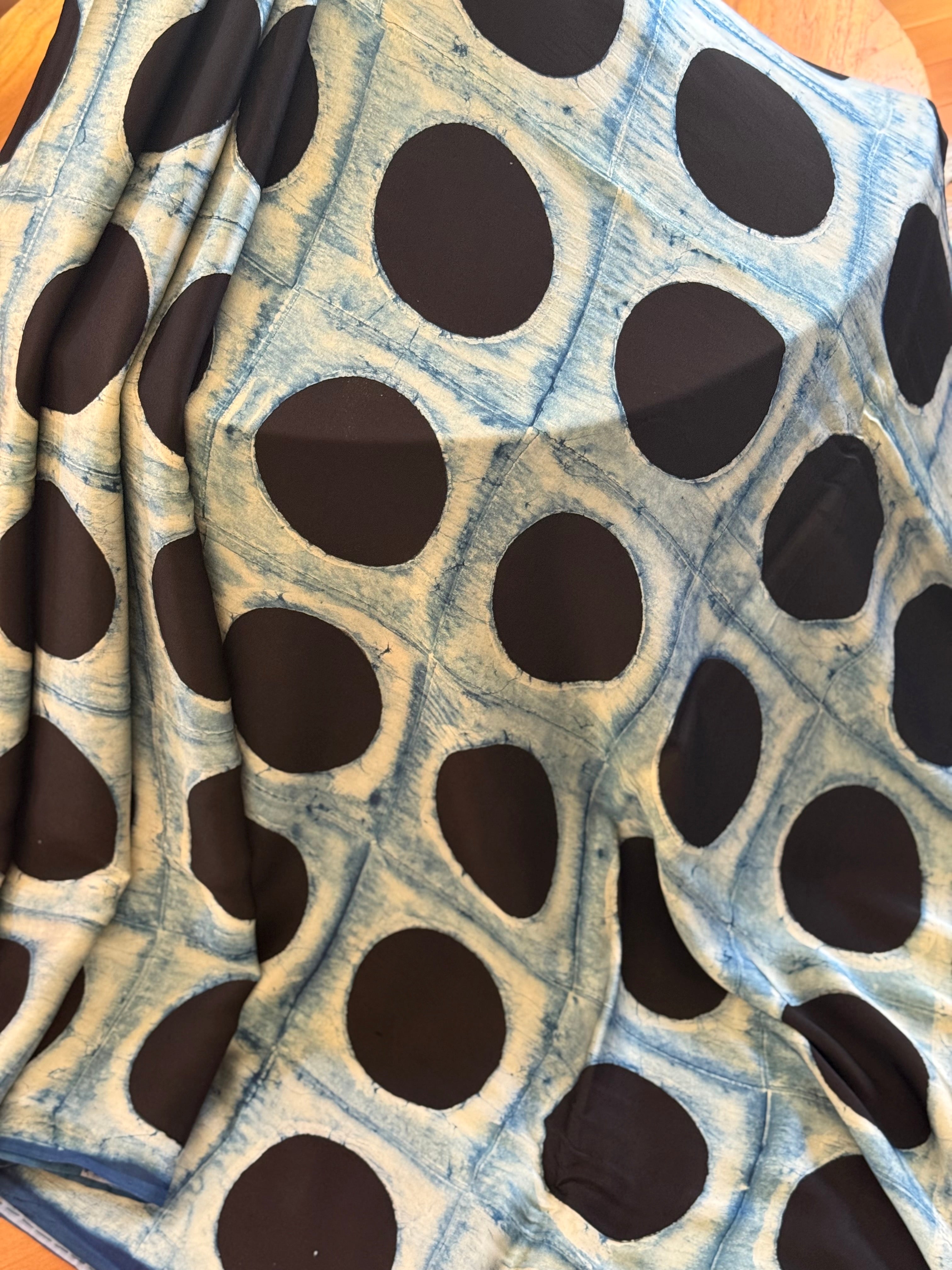 Modern Ajrakh Modal Silk Saree