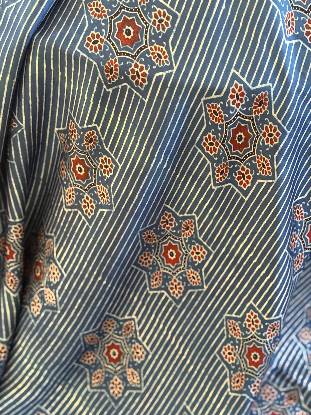 Ajrakh Modal Silk Indigo Saree