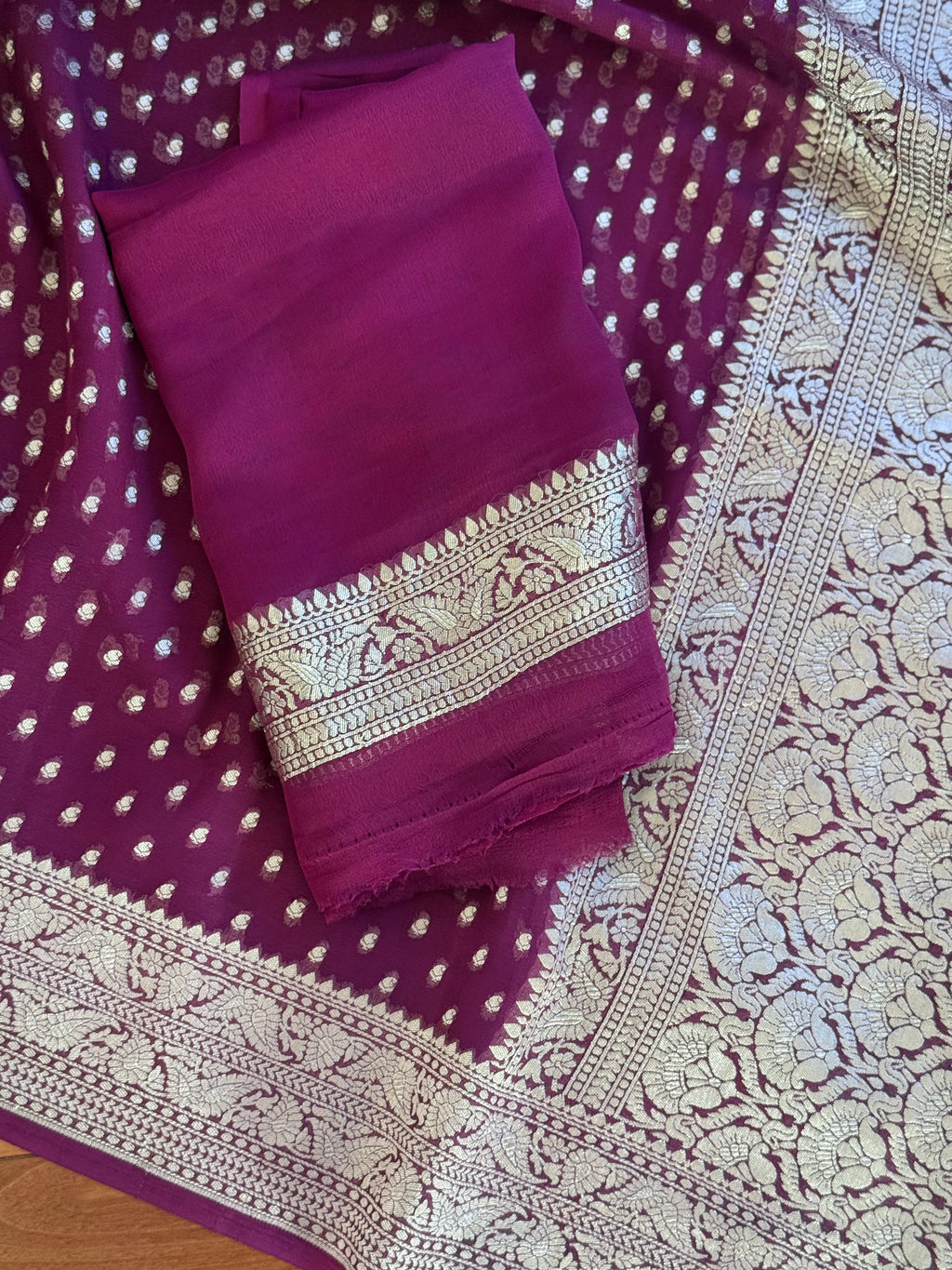 Pure khaddi Georgette Benaresi