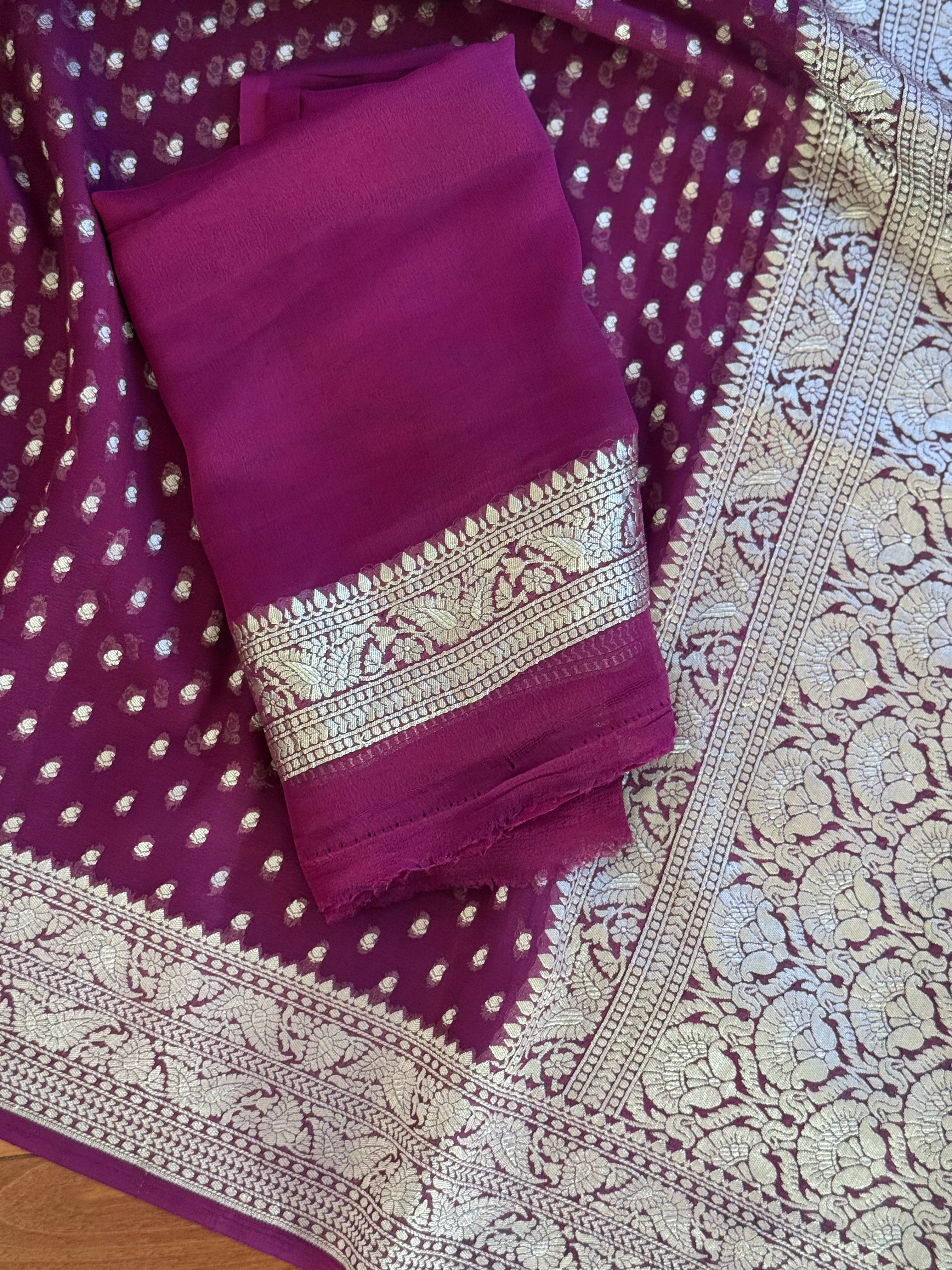 Pure khaddi Georgette Benaresi