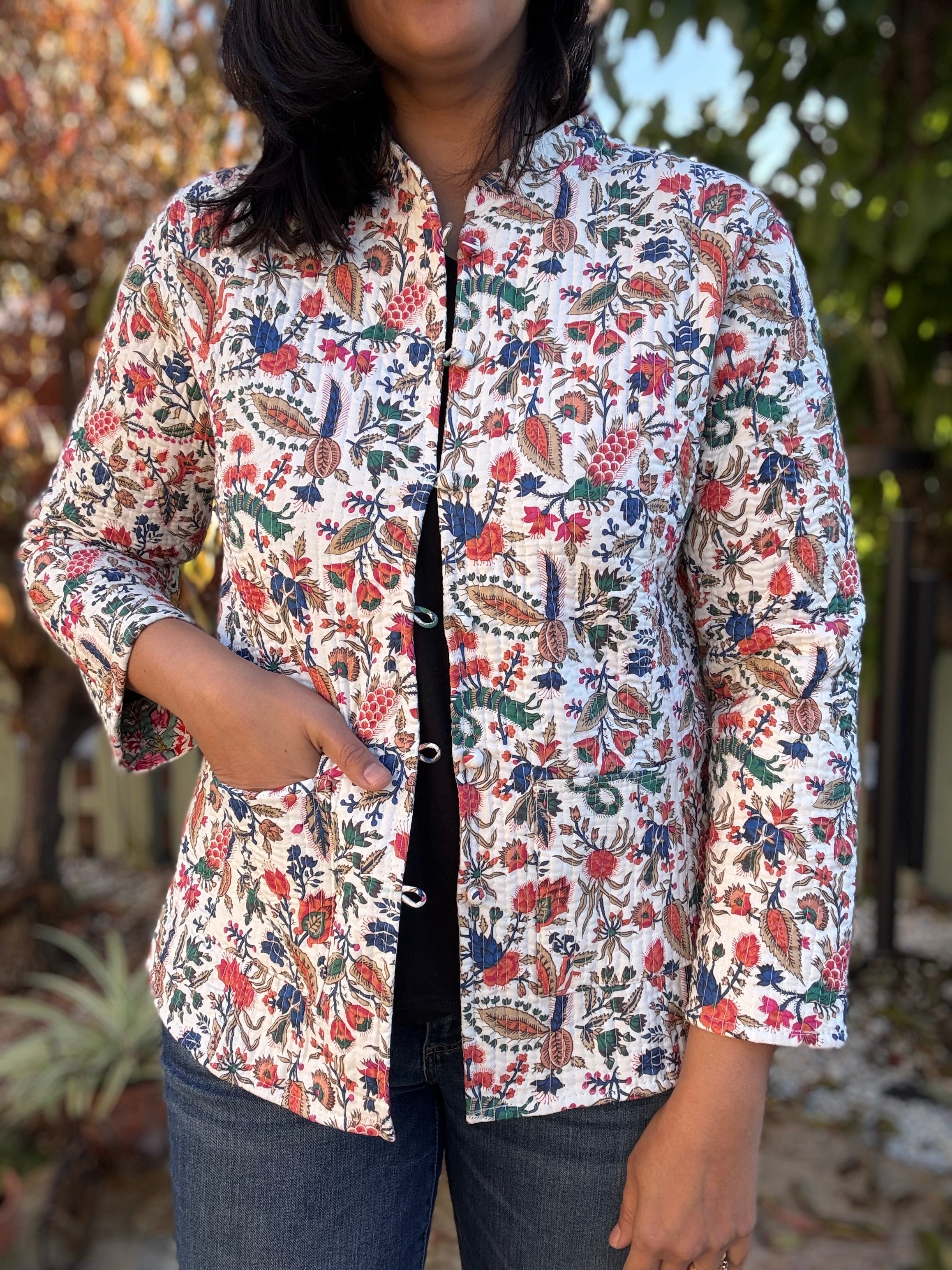 White - Mint reversible quilted jackets