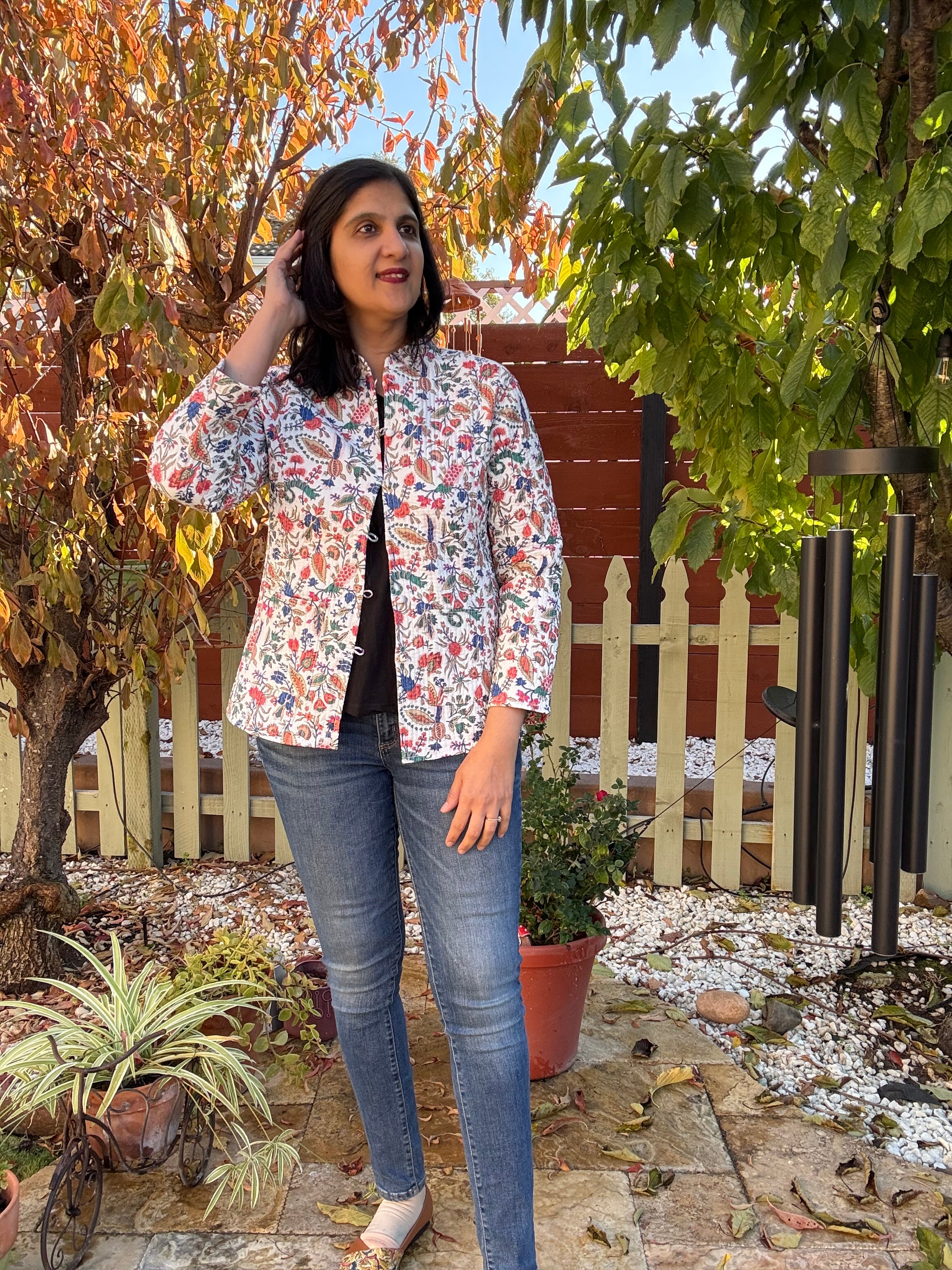 White - Mint reversible quilted jackets