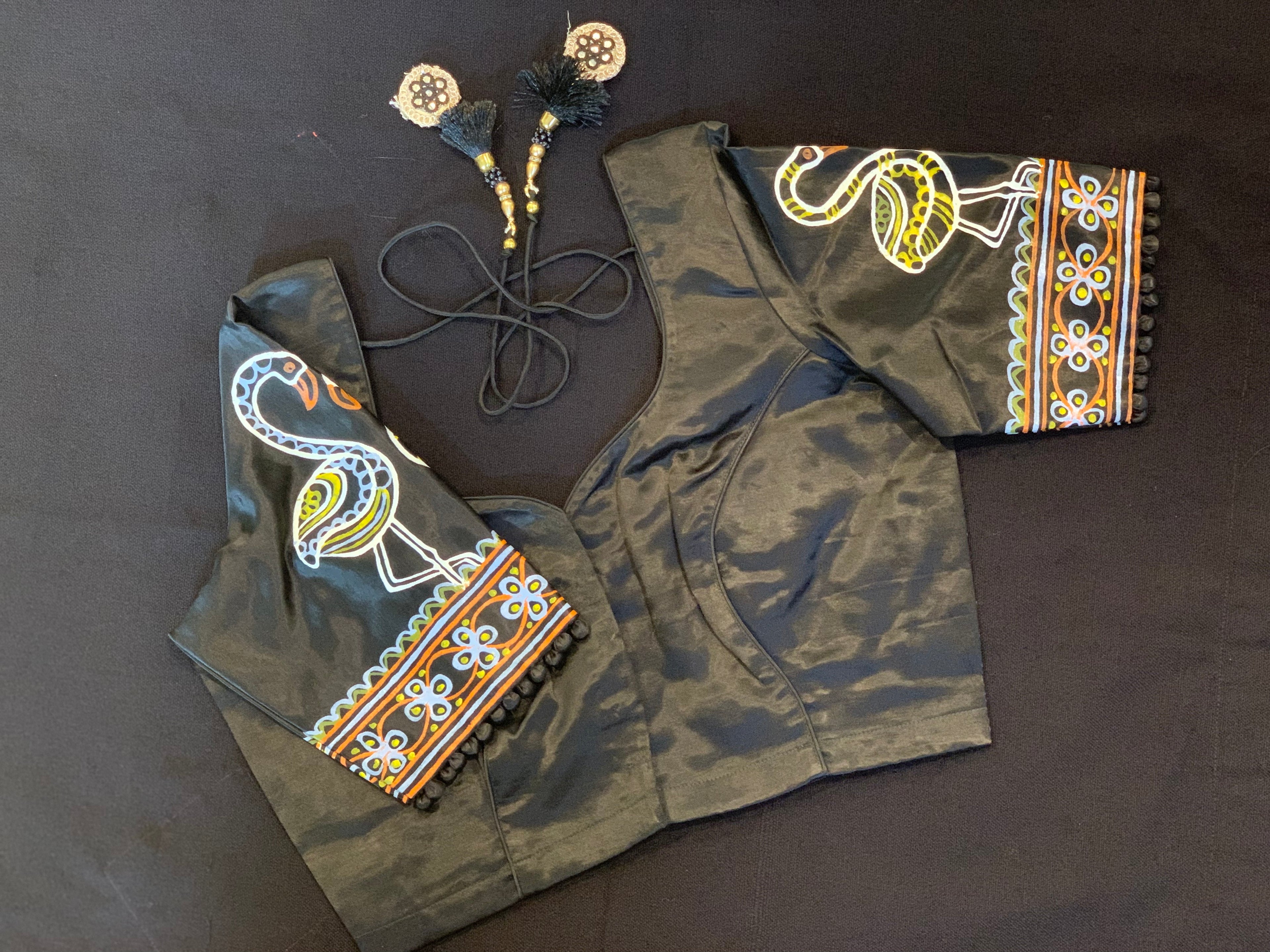 Black Rogan Art blouse