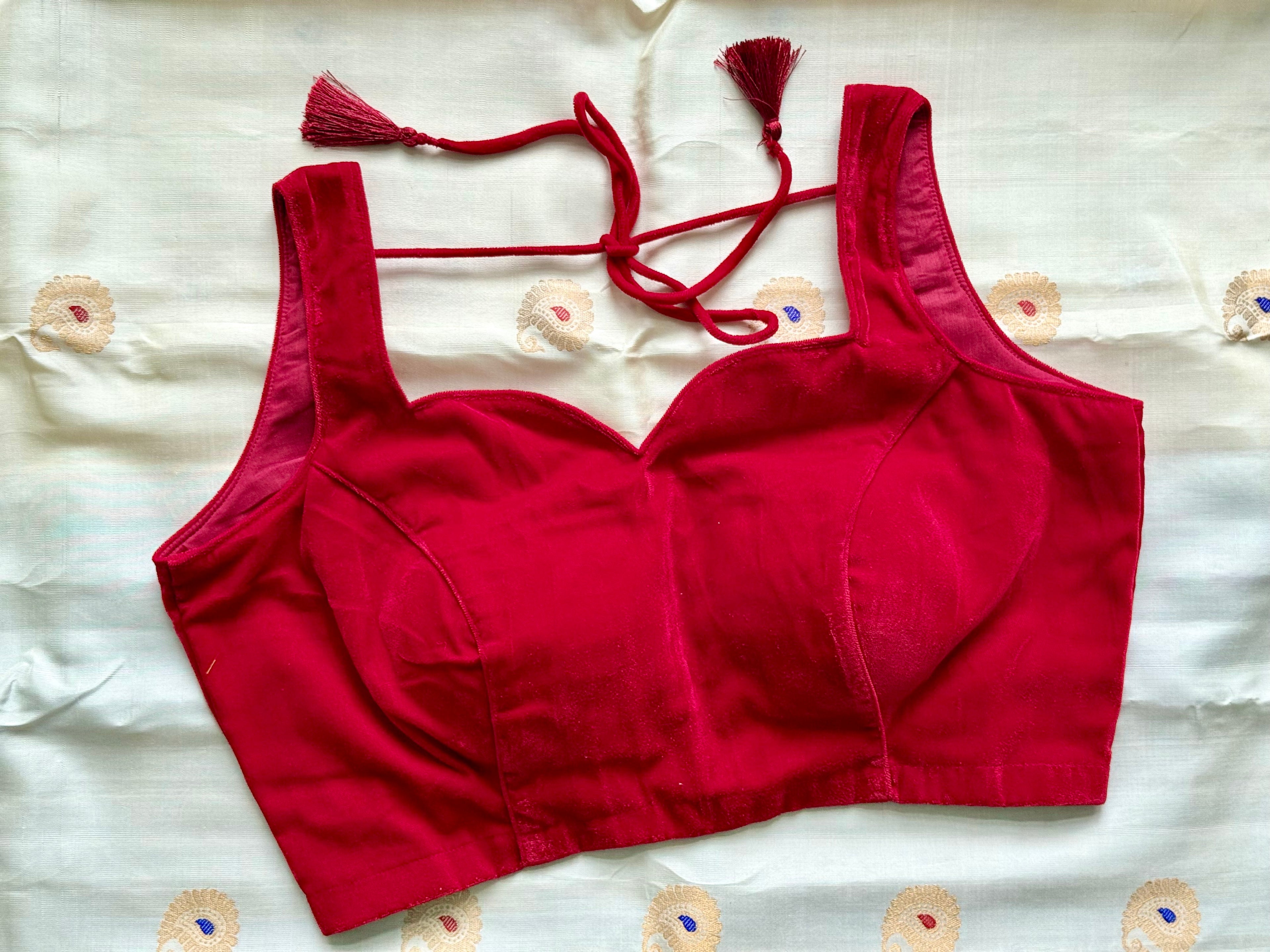 Red Velvet Blouse