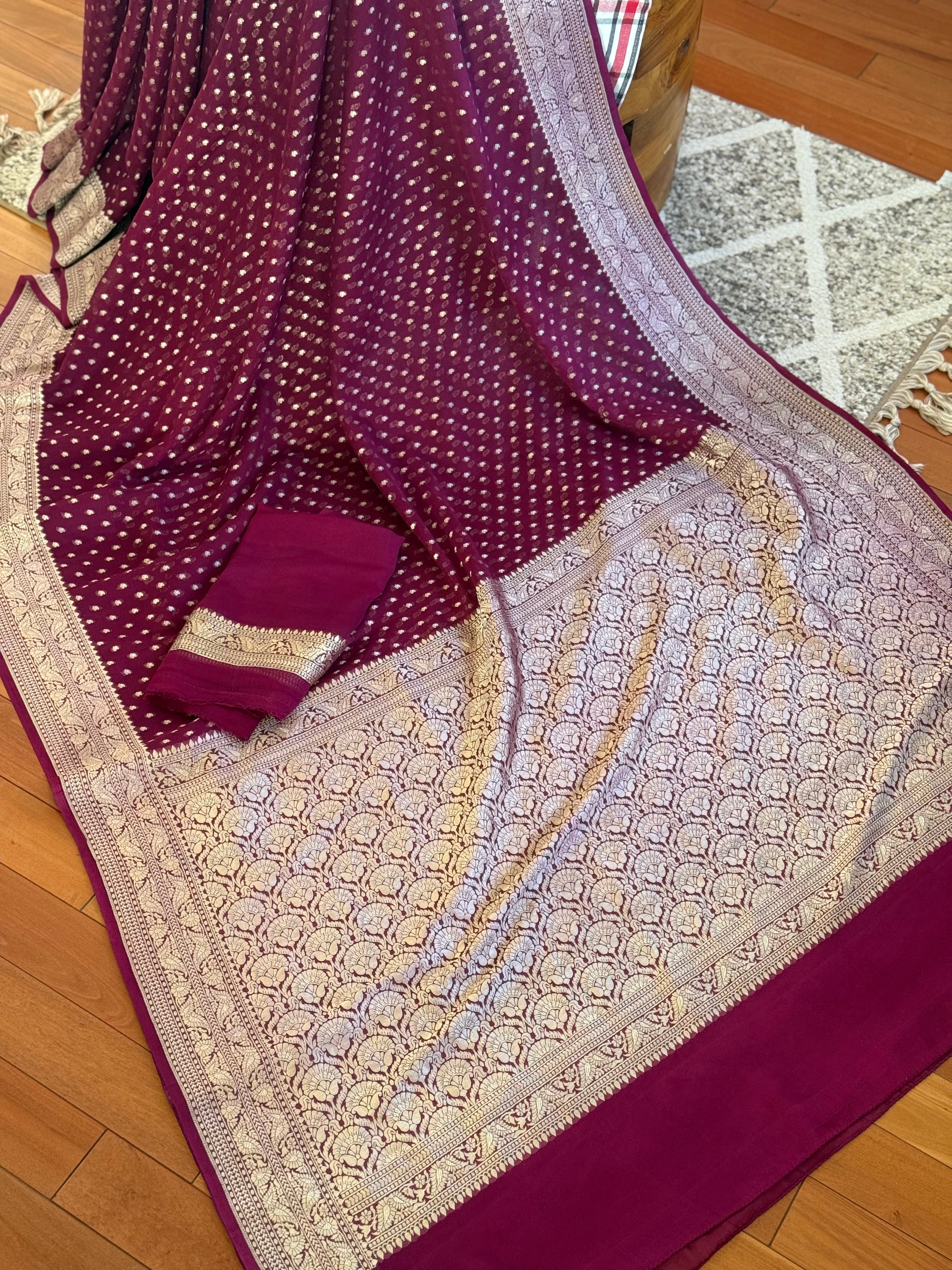 Pure khaddi Georgette Benaresi