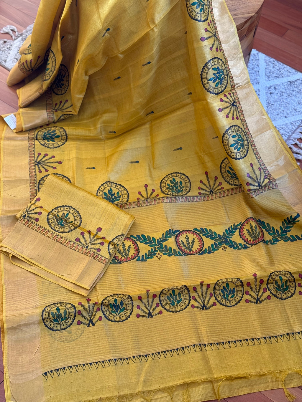 Madhubani tussar silk Saree