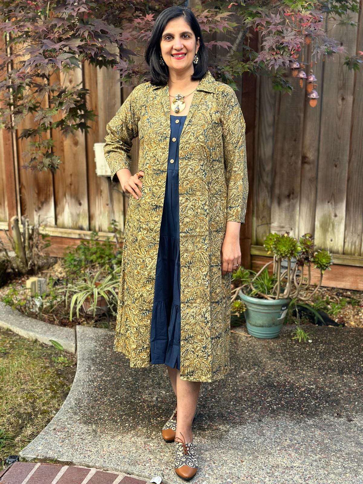 Long kalamkari Shrug