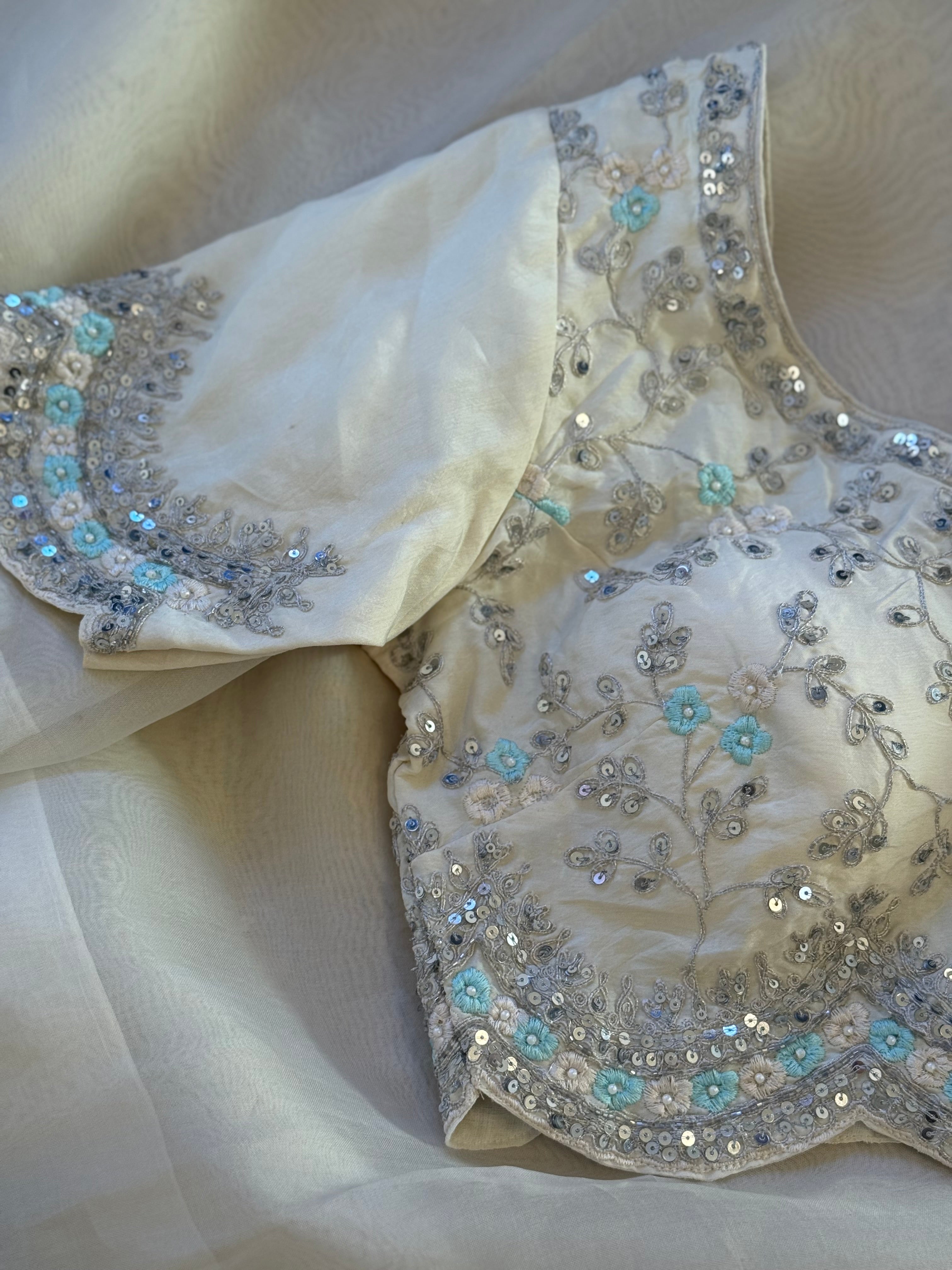 Pure organza silk with embroidery work