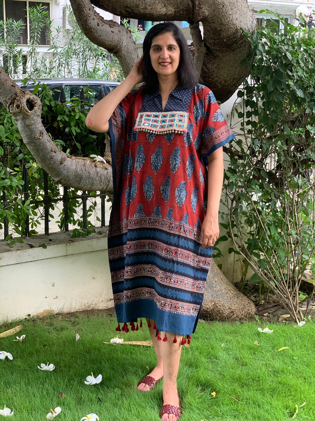 Ajrakh Cotton Kaftan