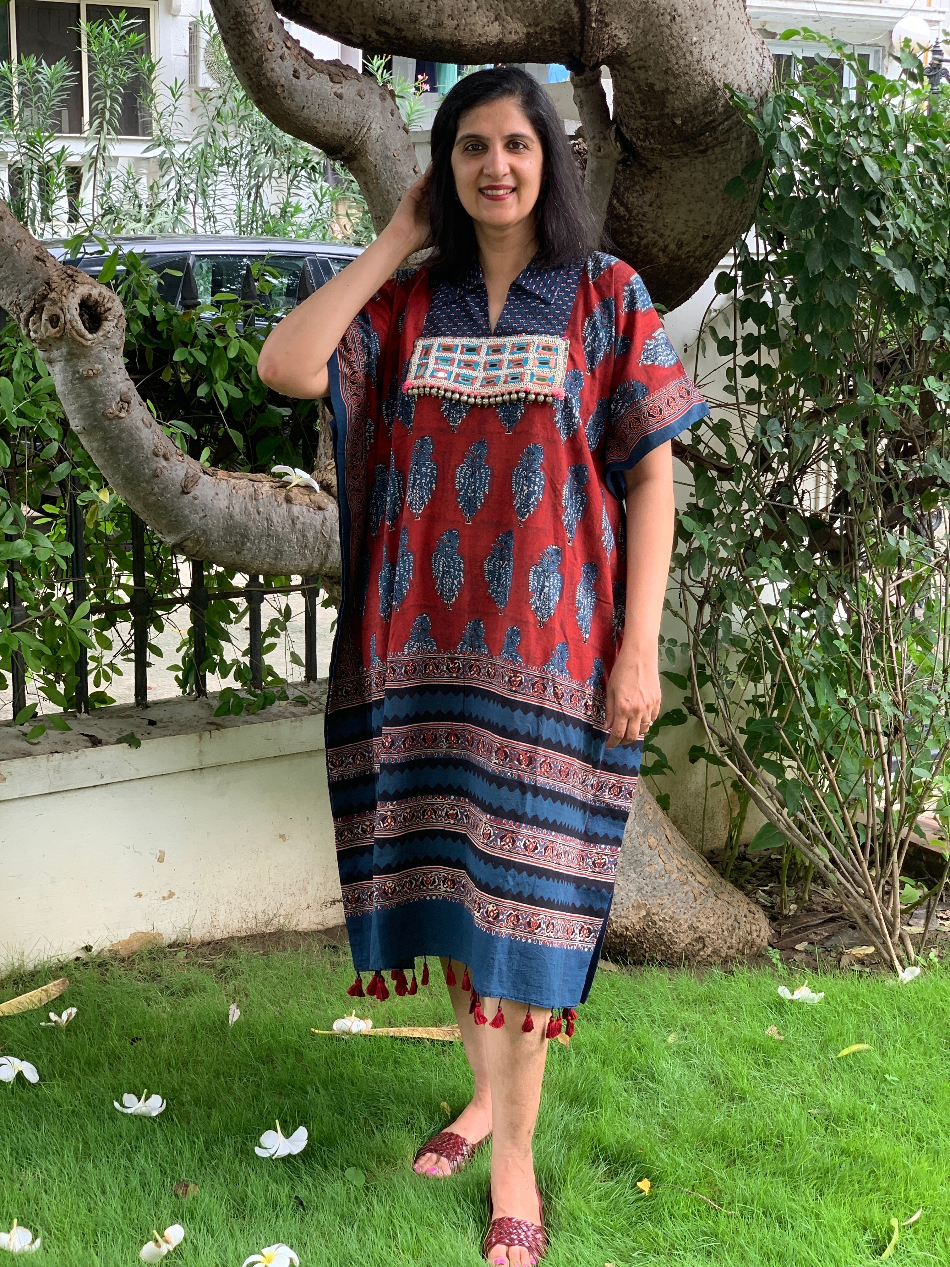 Ajrakh Cotton Kaftan