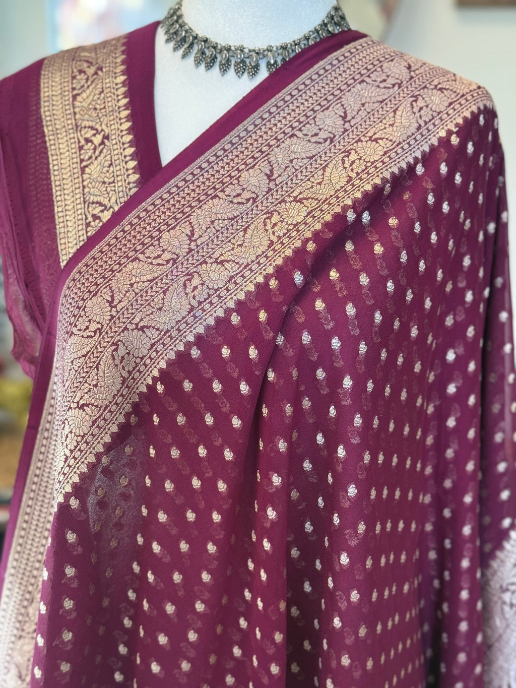 Pure khaddi Georgette Benaresi