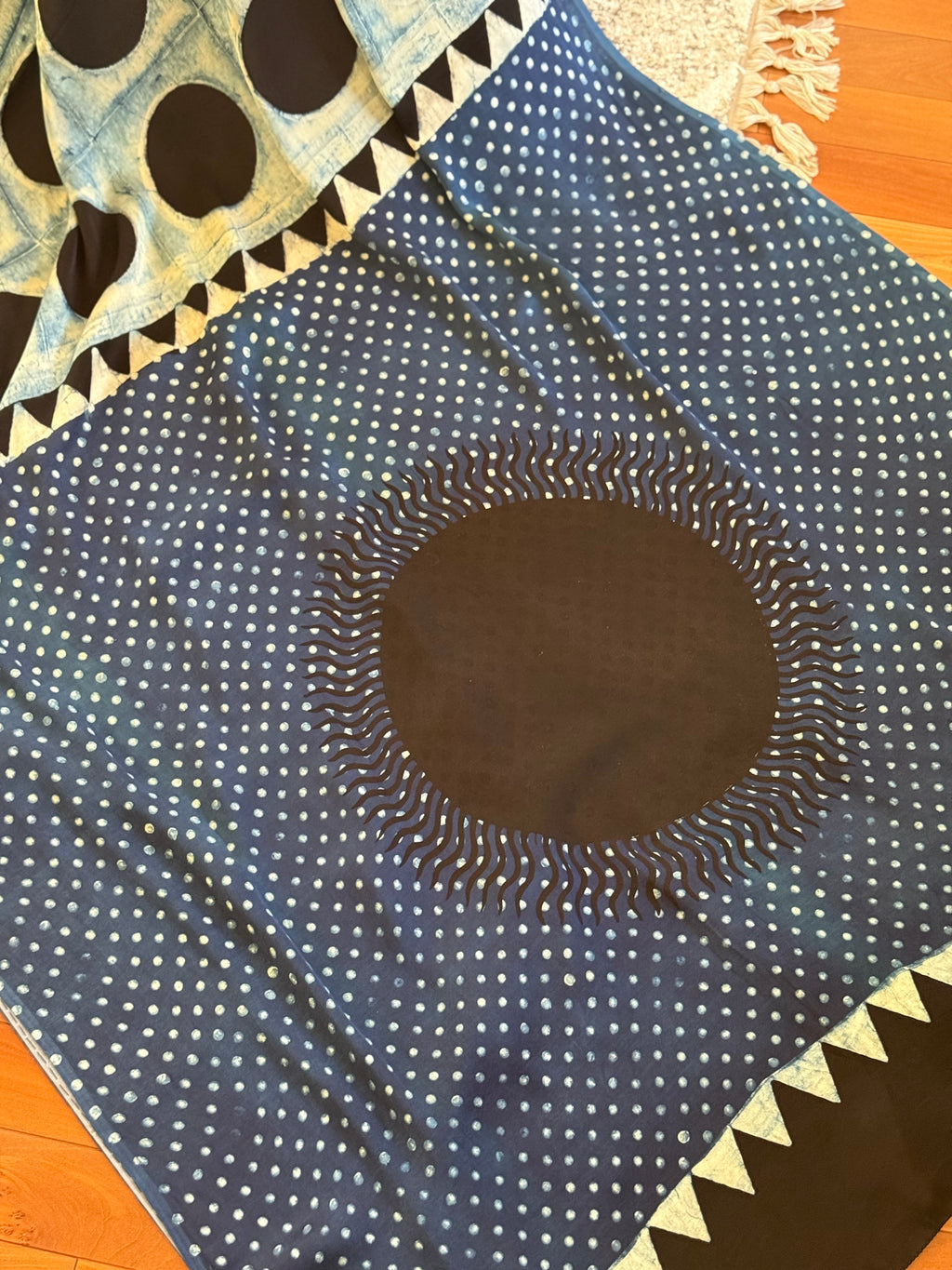 Modern Ajrakh Modal Silk Saree